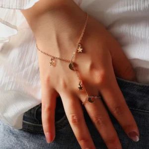 Celestial Moon Hand Chain Bracelet